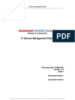 ITSM01001 Service Management Policy V1R0 Draft 1 Kqcuynbt
