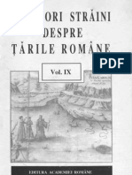 Calatori Straini Despre Tarile Romane, Vol. 9 (1997)