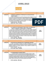 Calendrier Formations Avril, Mai Et Juin 2013