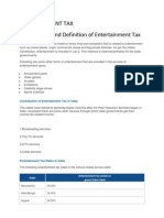 Entertinement Tax Introduction and Definition of Entertainment Tax