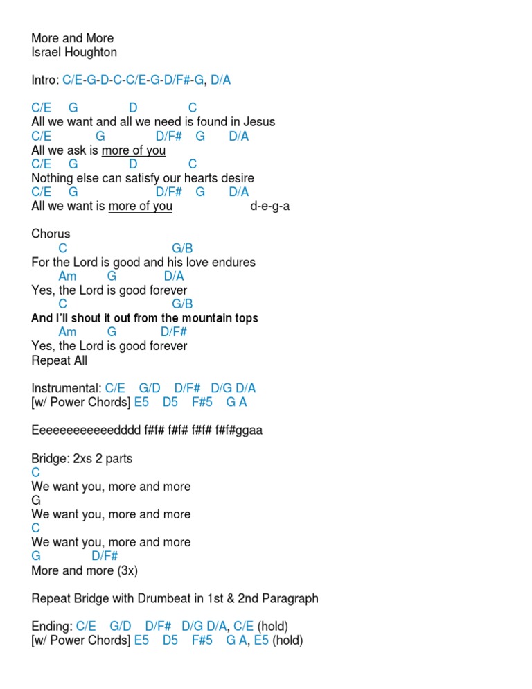 More and More Chords