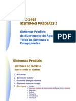 USP-Poli-Civil-PCC2465 - Sistemas prediais de Suprimento de Água Fria - Tipos de sistemas e componentes