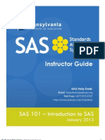 SAS 101 Instructor Manual 1.16.2013(1)