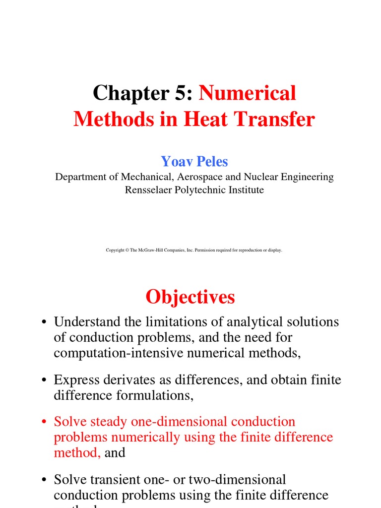 Numerical Method of Heat Transfer Chapter 5 | PDF | Numerical Analysis ...
