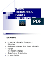 Pagos tributarios, prescripción y medios de extinción de deudas