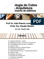 AUT190 - Tecnologia do cobre na Arquitetura - Revestimento de edifícios. 2005