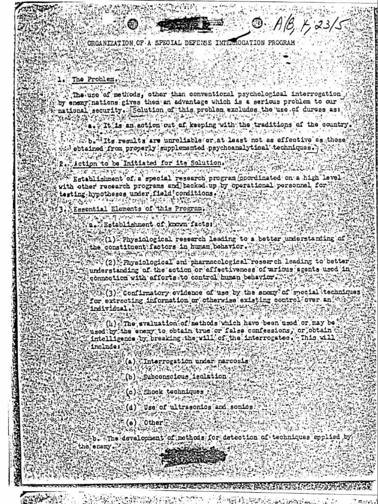 MKULTRA File 9 - 311 Pages Out of 3581 | PDF