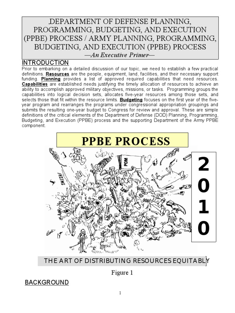 Overview of the PPBE Process | PDF | United States Secretary Of Defense ...