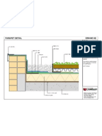 (Grn-wc-02) Green Roofing Parapet - Detail Drawing