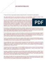 A Economicidade Nos Gastos Públicos