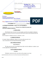 Pleadings-Vol. - CH - : Form-Answer To Complaint General Denial With Affirmative Defenses