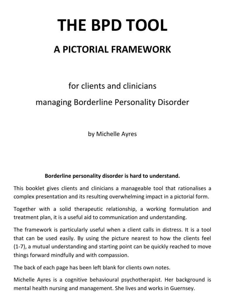 The BPD Tool: A Pictorial Framework | PDF | Borderline Personality ...