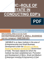 Topic:-Role of State in Conducting Edp'S: Presented By: .