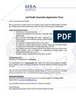 Youth Pre-World Health Assembly Application Form