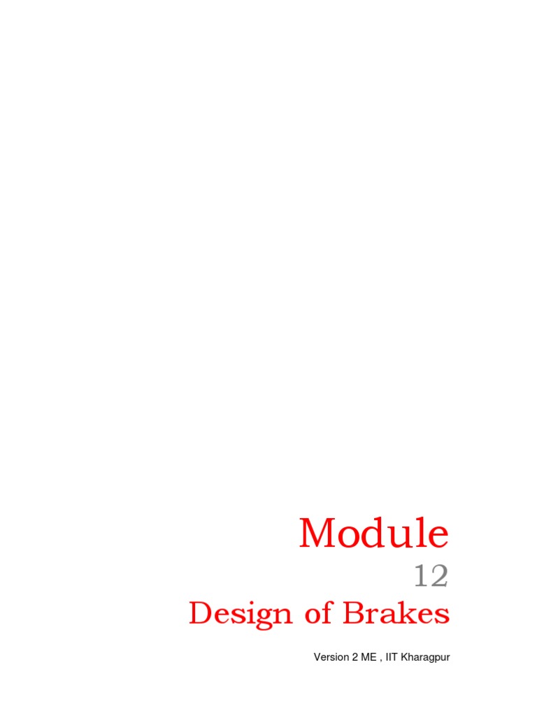 Design of Band and Differential Brakes | PDF | Lever | Friction