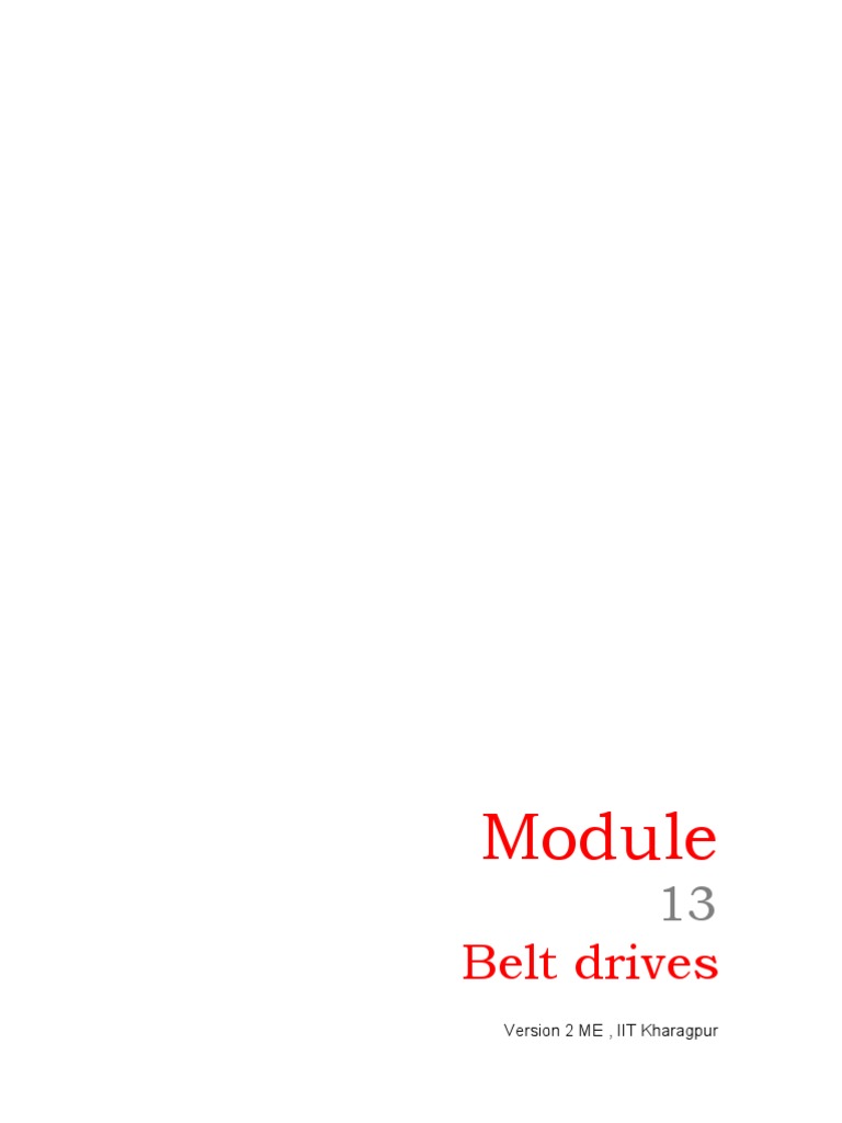 Types and Mechanics of Belt Drives | PDF | Belt (Mechanical) | Tension ...