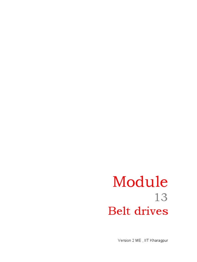 V-Belt Drive Design and Calculations | PDF | Belt (Mechanical ...