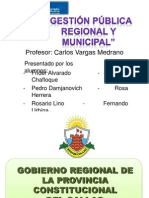 Gestión Pública Regional-Caso Callao