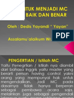 Materi Pelatihan MC