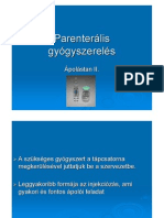 Parenterális Gyógyszerelés