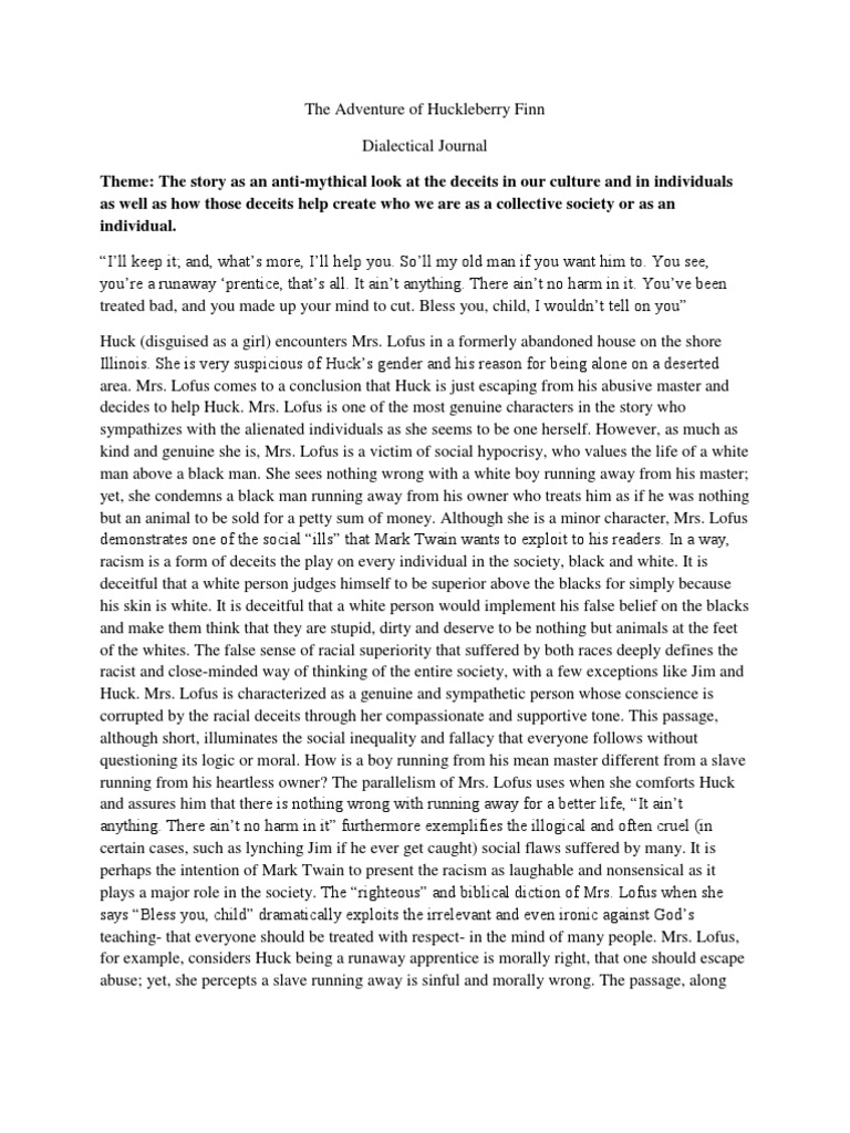 Huckleberry finn summary picture