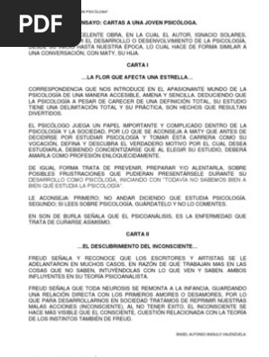 Cartas a una joven psicologa pdf gratis para