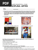 AVALIAÇÃO DIAGNÓSTICA 9º ANO ADO - ARTES