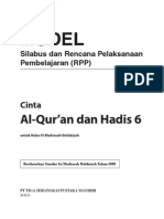 RPP Silabus Quran Hadits MI Kelas 6