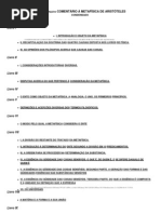 CONDENSADO DO COMENTÁRIO À METAFÍSICA DE ARISTÓTELES ESCRITO POR SÃO TOMÁS DE AQUINO