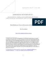 Banco Mundial Assessing Governance Diagnostic Tools and Applied Methods For Capacity Building and Action Learning