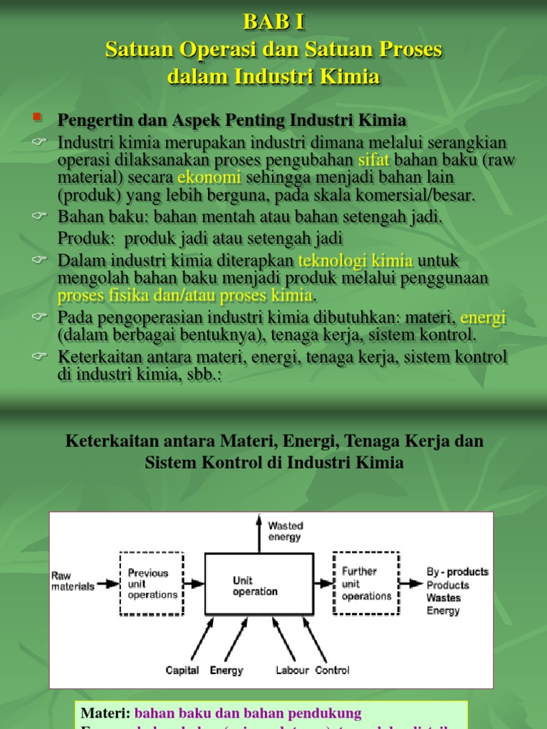 Proses dan Operasi dalam Industri Kimia | PDF