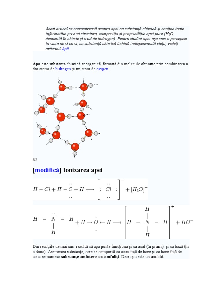 ModificÄƒ Ionizarea Apei