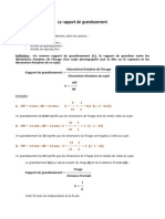 Le Rapport de Grandissement