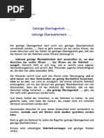 6830   Geistige Überlegenheit .... Geistige Überheblichkeit ....