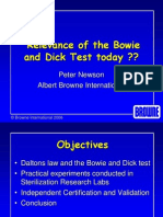 Relevance of The Bowie and Dick Test Today ??