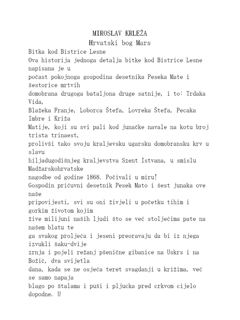 Hrvatski Bog Mars | PDF