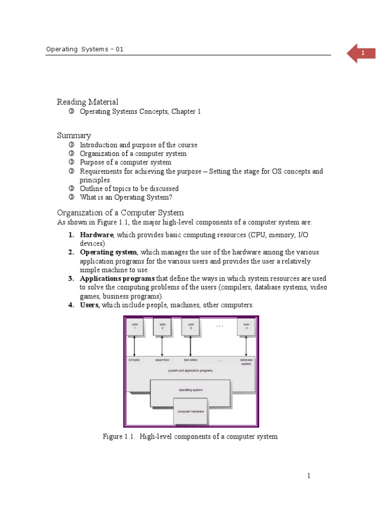 ch#1 | PDF | Operating System | Computer Data Storage