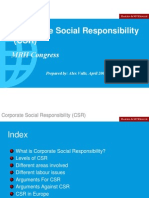 Corporate Social Responsibility (CSR) : MRH Congress