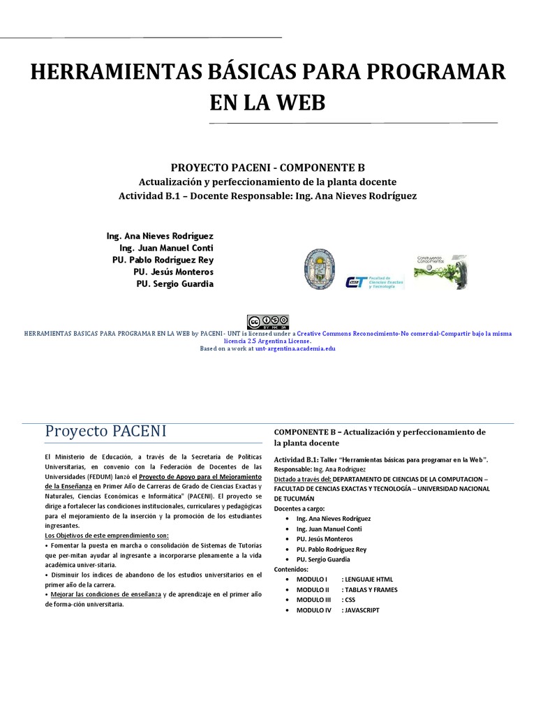 Herramientas Basicas de Como Programar | PDF | Hojas de estilo en ...