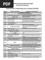 Plano de Ação e Programação para a Iniciação 2013