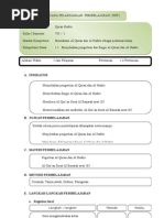 Model RPP Al-Quran Hadits