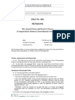 Armed Forces and Reserve Forces (Compensation Scheme) (Amendment) Order 2013