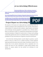Project Report On Advertising Effectiveness