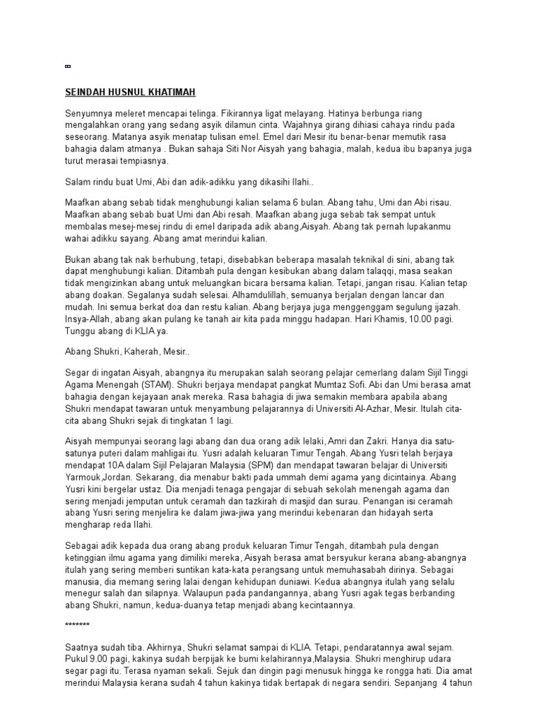 Seindah Husnul Khatimah Pdf