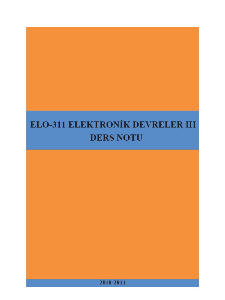 Elektroni̇k Devreler Iii | PDF