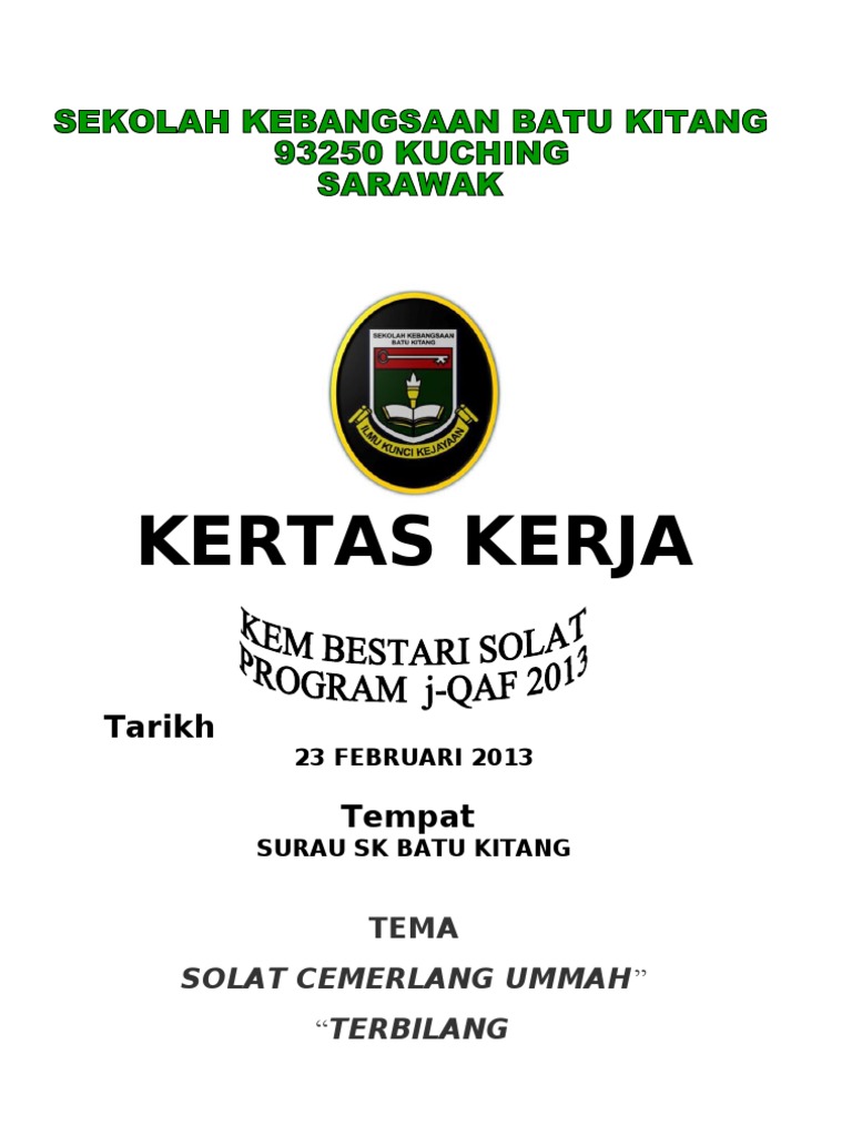 2013 Kertas Kerja Kem Bestari Solat Pdf