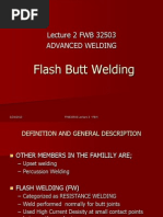Lecture 2 Flash Butt Welding