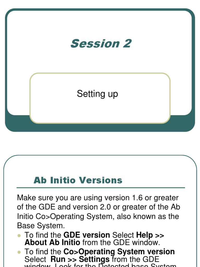 Ab Initio GDE Setup and Flow Creation | PDF | File Format | Computer File