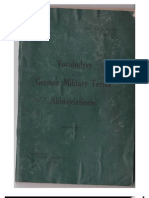 Vocabulary of German Military Terms and Abbreviations, 1917