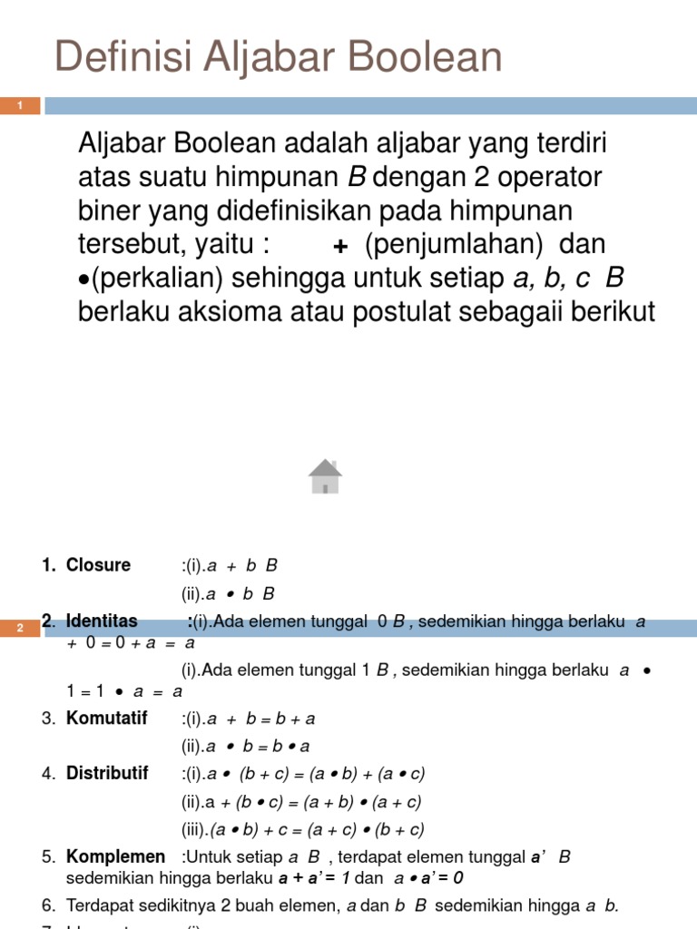 Bab 5 Aljabar Boole
